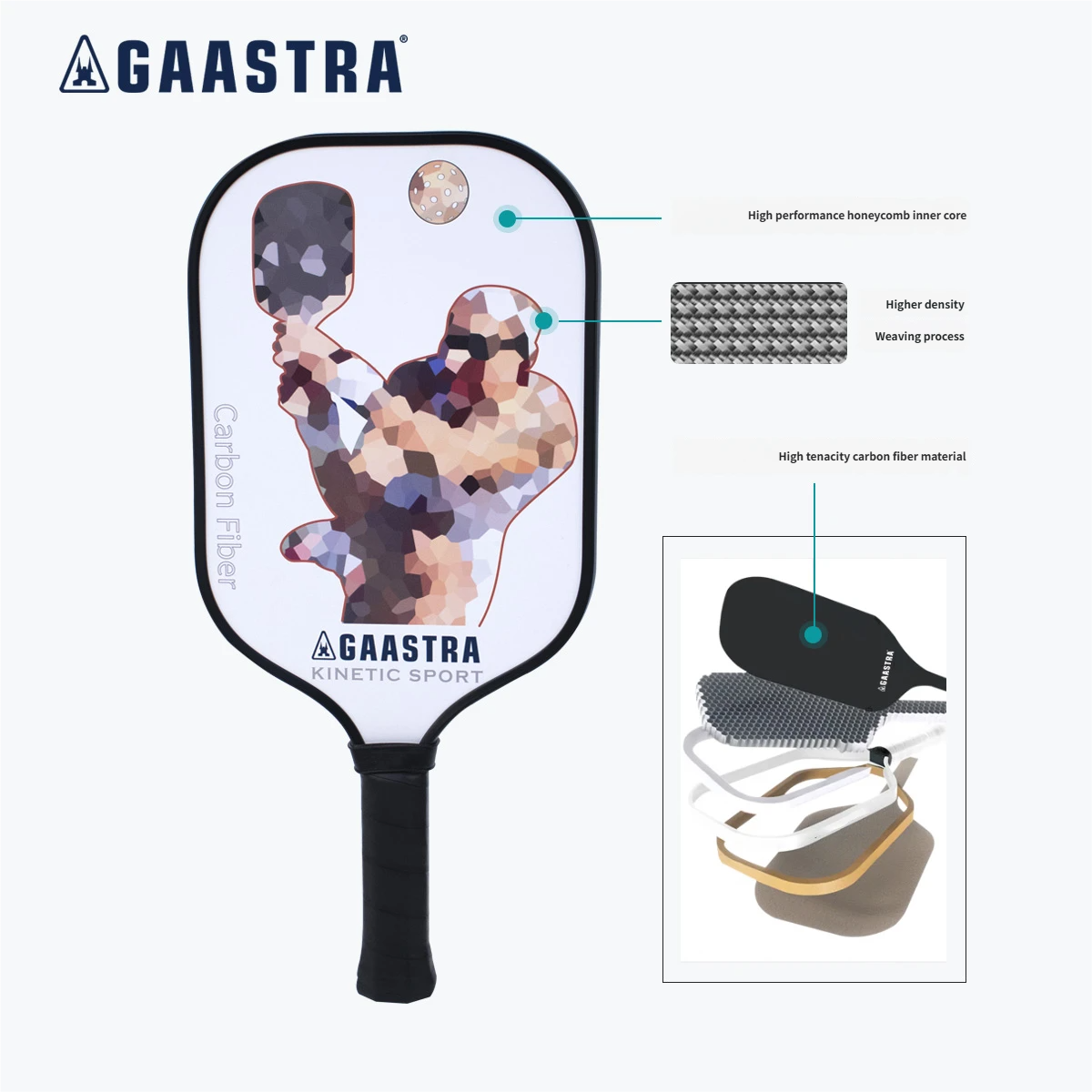 GAASTRA Swift Shadow Pickleball Paddle for Beginner Players